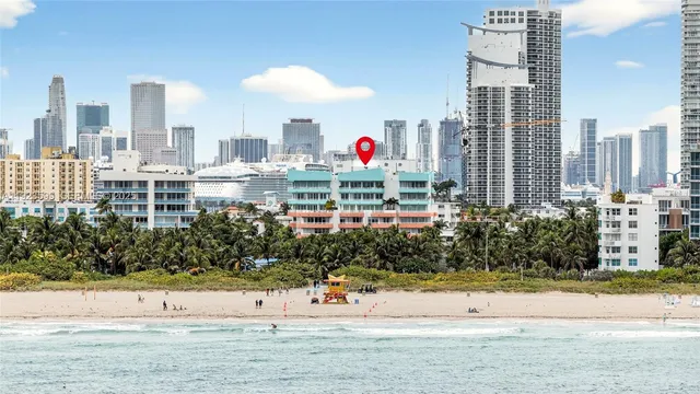 a view of a city with tall buildings