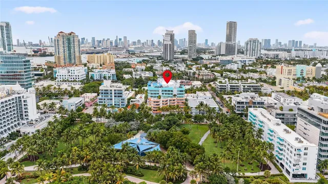 an aerial view of city