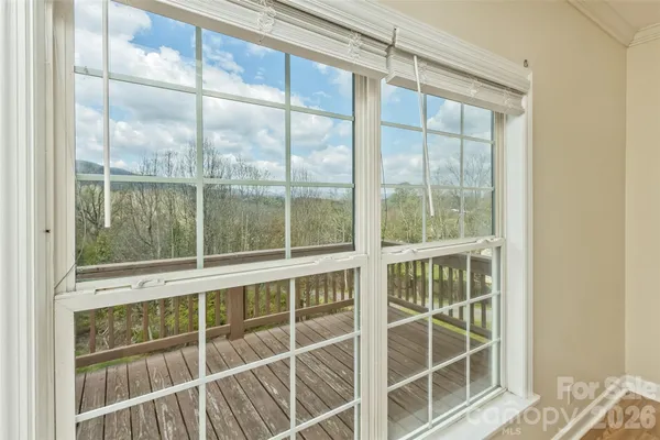 a view of a glass door with a glass door