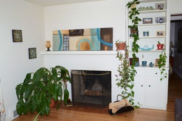 91 Jeffrey Road Springfield, MA 01119 - Photo 17 of 30 a living room with a fireplace and potted plant