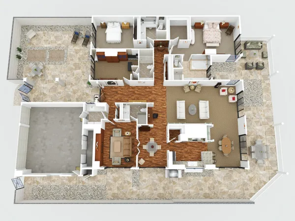 a view of a living room