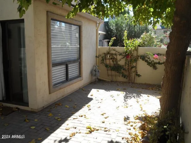 a view of a door front of house