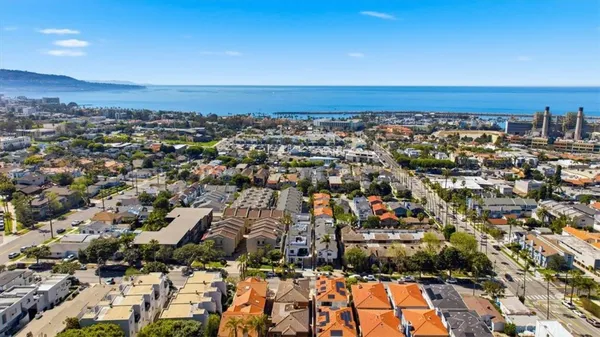 an aerial view of multiple house