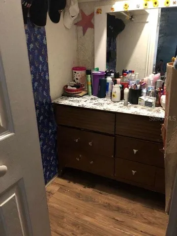 a view of a painting on a wall