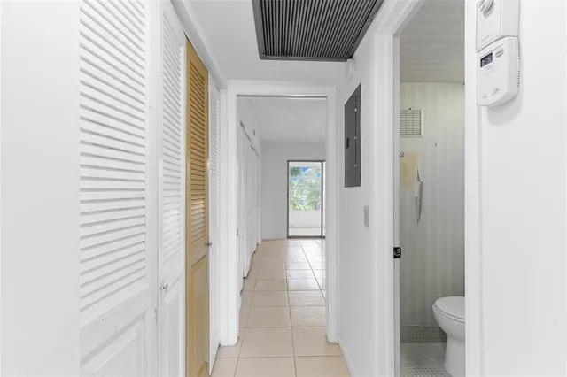 a view of a garden with a tree