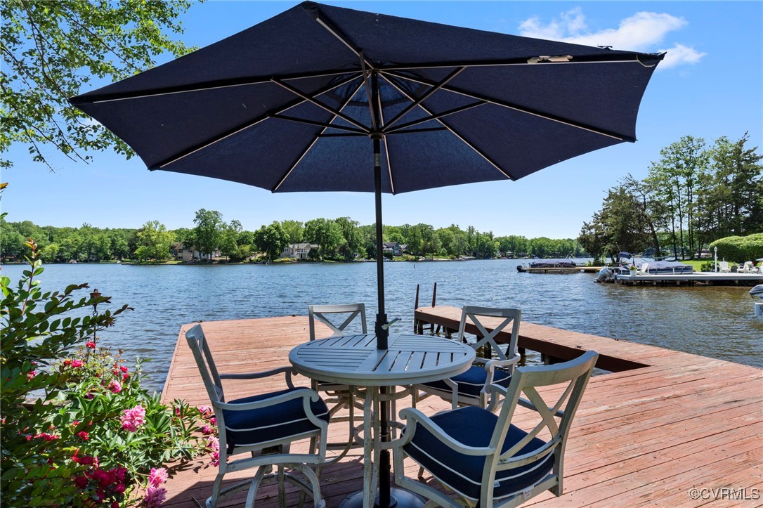 104 Manassas Point Locust Grove, VA 22508 - Photo 43 of 47 a view of a lake with furniture and a table