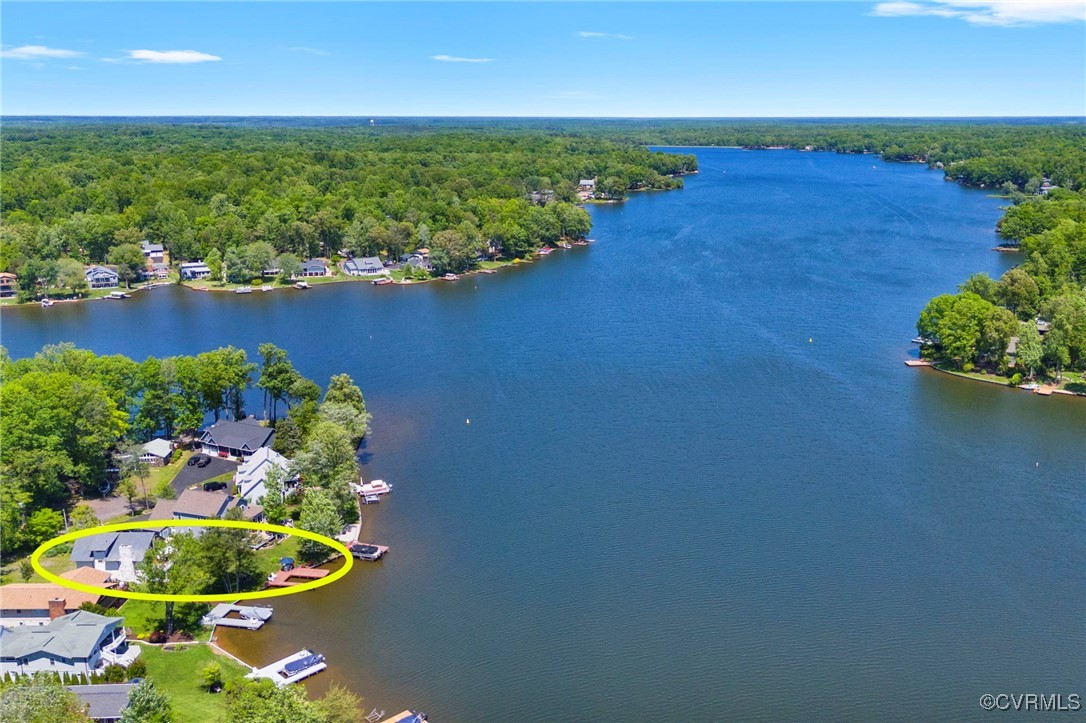 104 Manassas Point Locust Grove, VA 22508 - Photo 8 of 47 an aerial view of a house with a yard and lake view