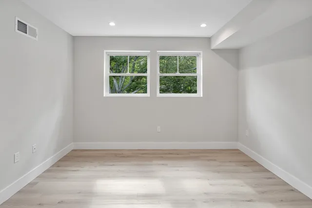 an empty room with a window