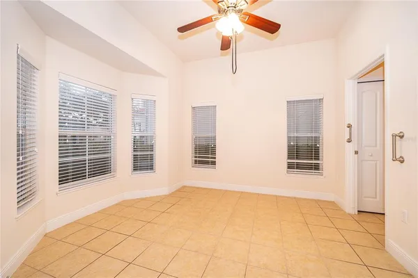 a view of a room with an empty space