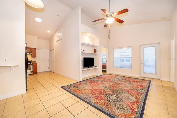 a kitchen with stainless steel appliances a refrigerator and a stove