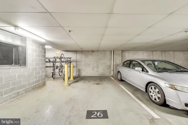 a view of a car garage