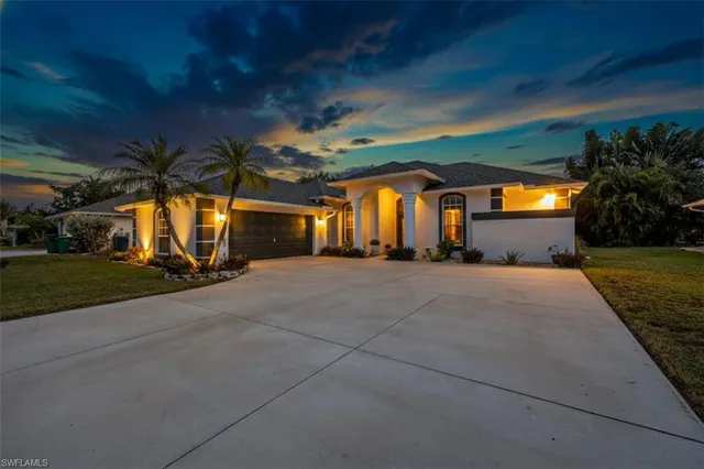 a view of a house with a patio