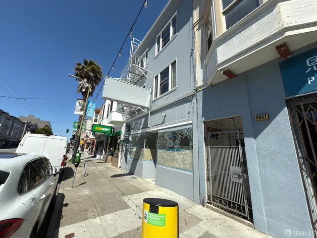 a front view of a building