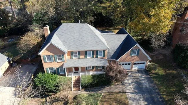 aerial view of a house