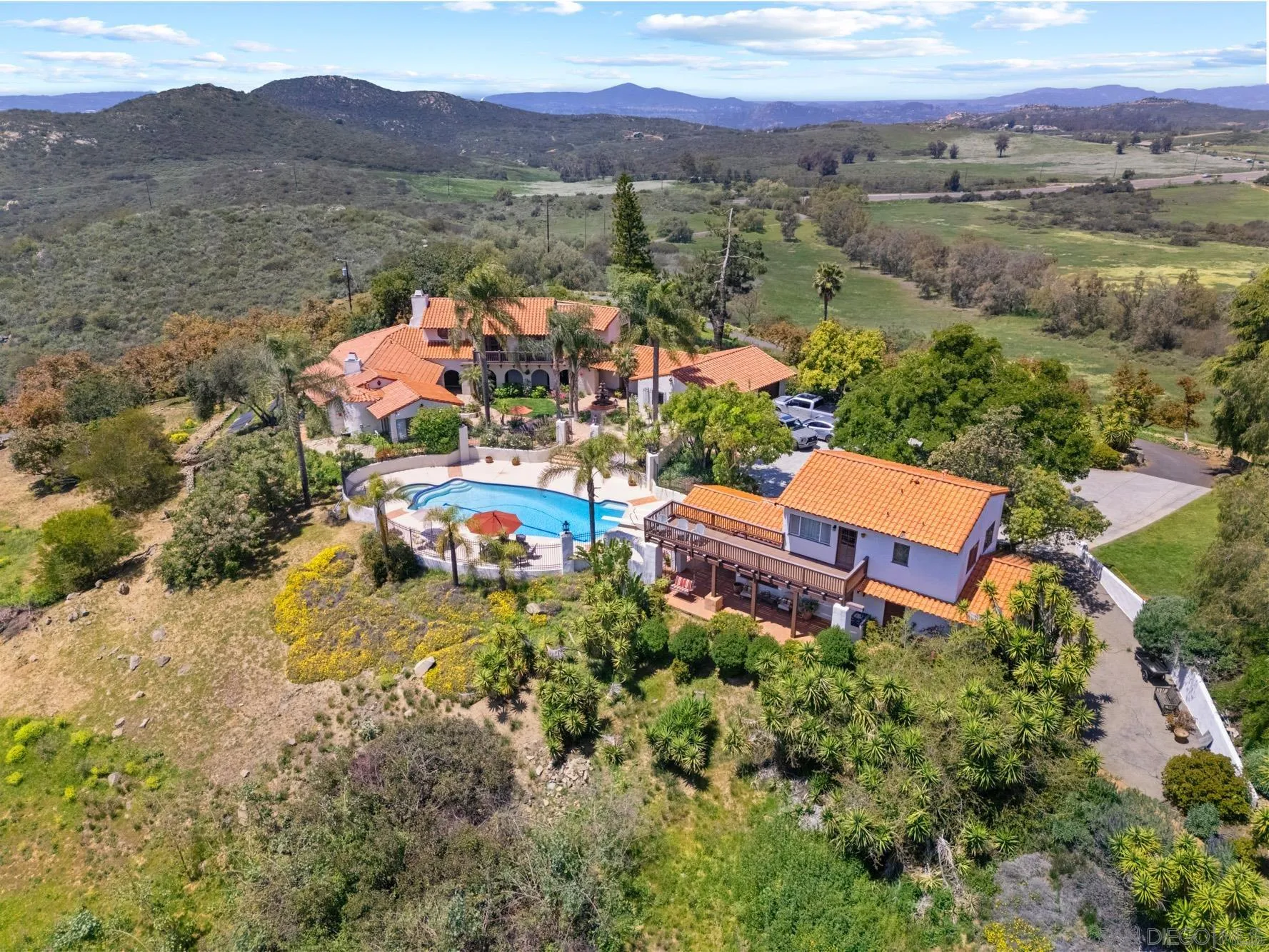 17156 Dos Hermanos Road Poway, CA 92064 - Photo 5 of 59 an aerial view of residential house with an outdoor space and seating