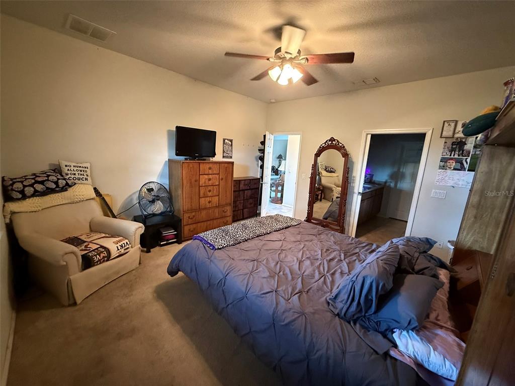 21846 Belgian Court Mount Dora, FL 32757 - Photo 14 of 29 a bed room with a bed and a television