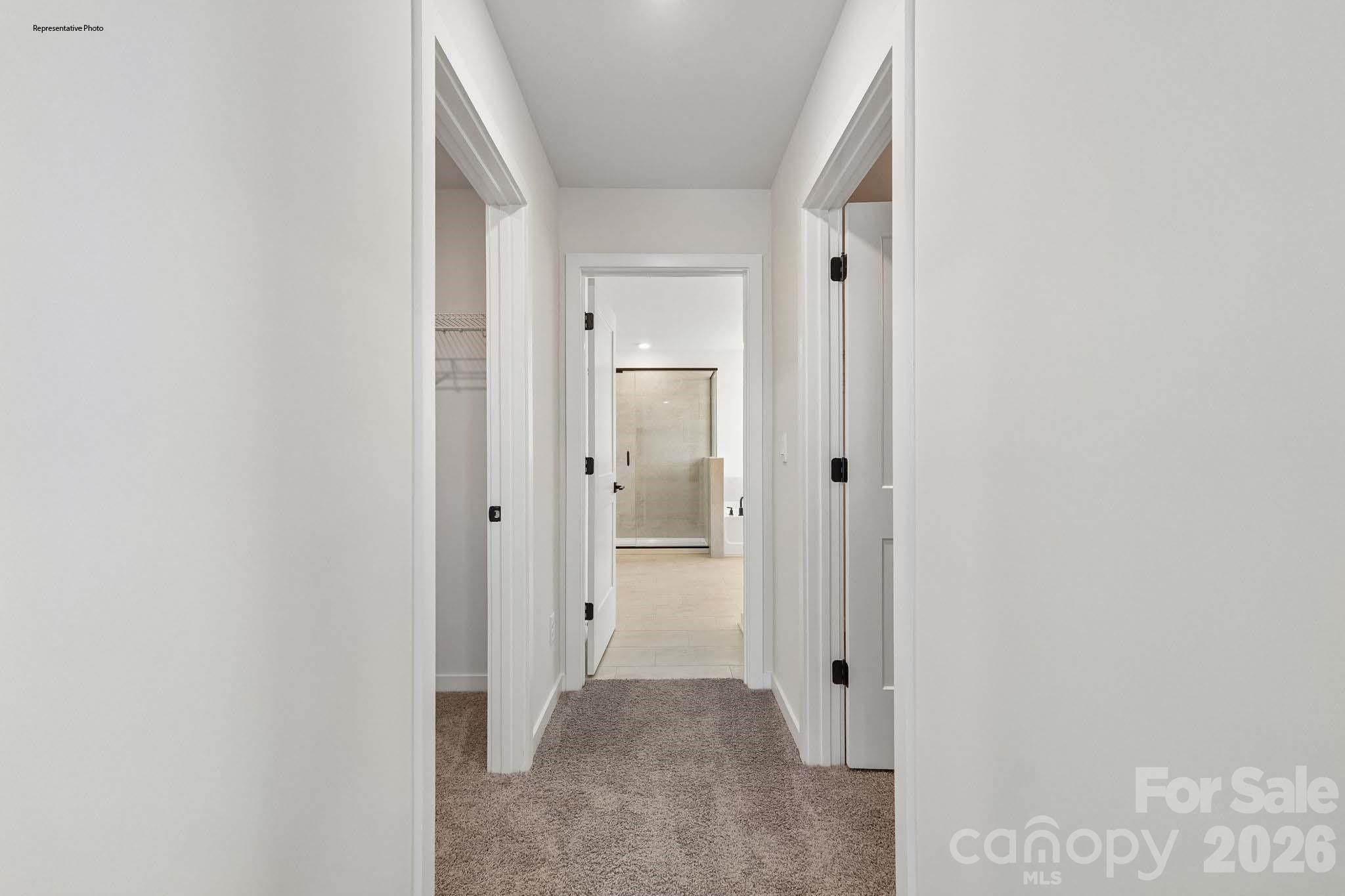 541 Mahogany Road York, SC 29745 - Photo 29 of 32 a view of a hallway with wooden floor and closet