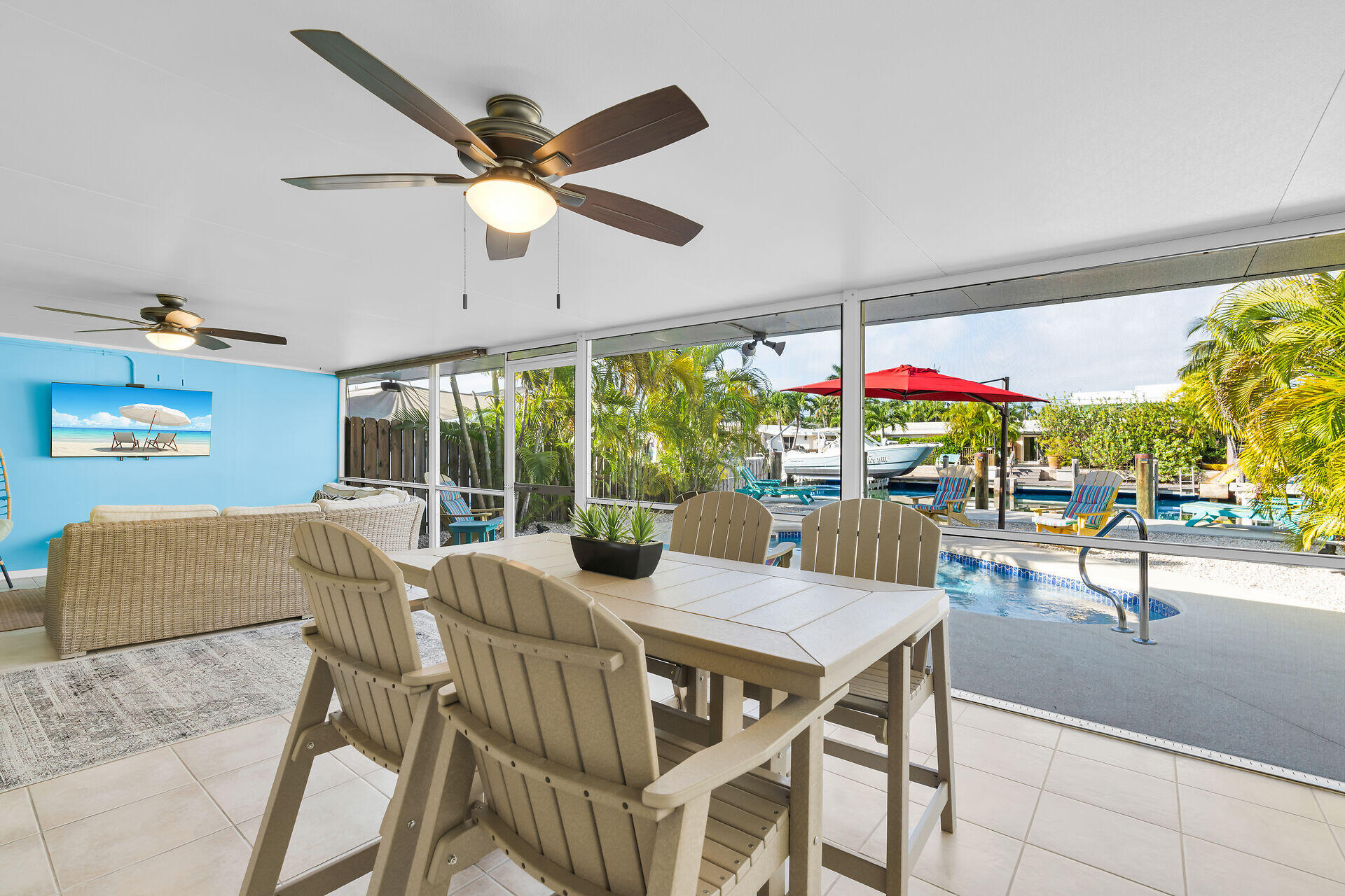 171 10th Street Key Colony Beach, FL 33051 - Photo 9 of 56 Screened Porch Dining