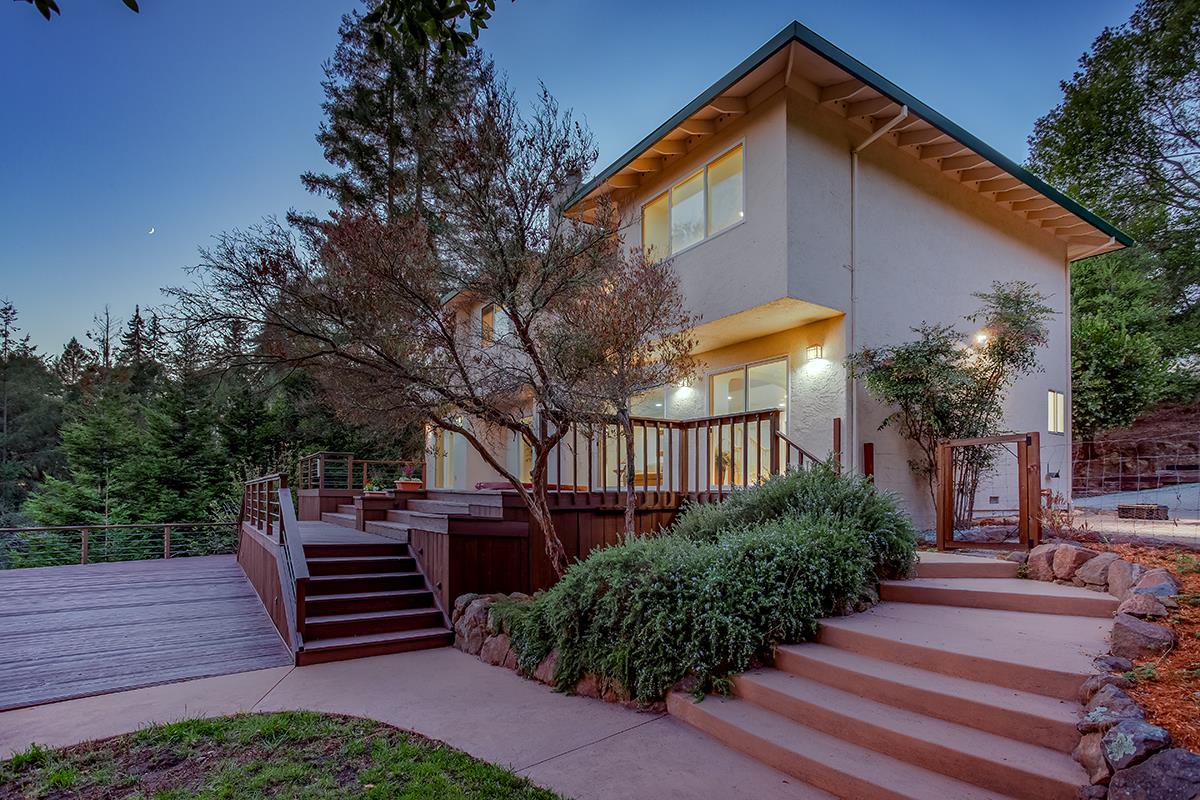 377 Rider Ridge Road Santa Cruz, CA 95065 - Photo 3 of 25 a view of a house with a yard