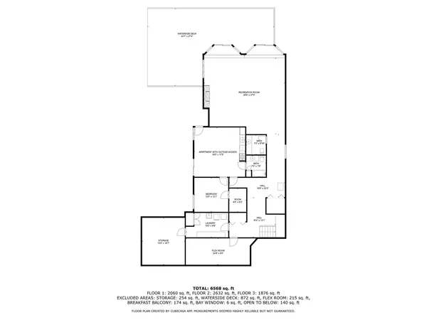 a view of a lake with houses