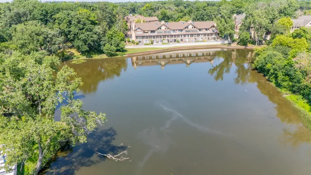an aerial view of a house having outdoor space