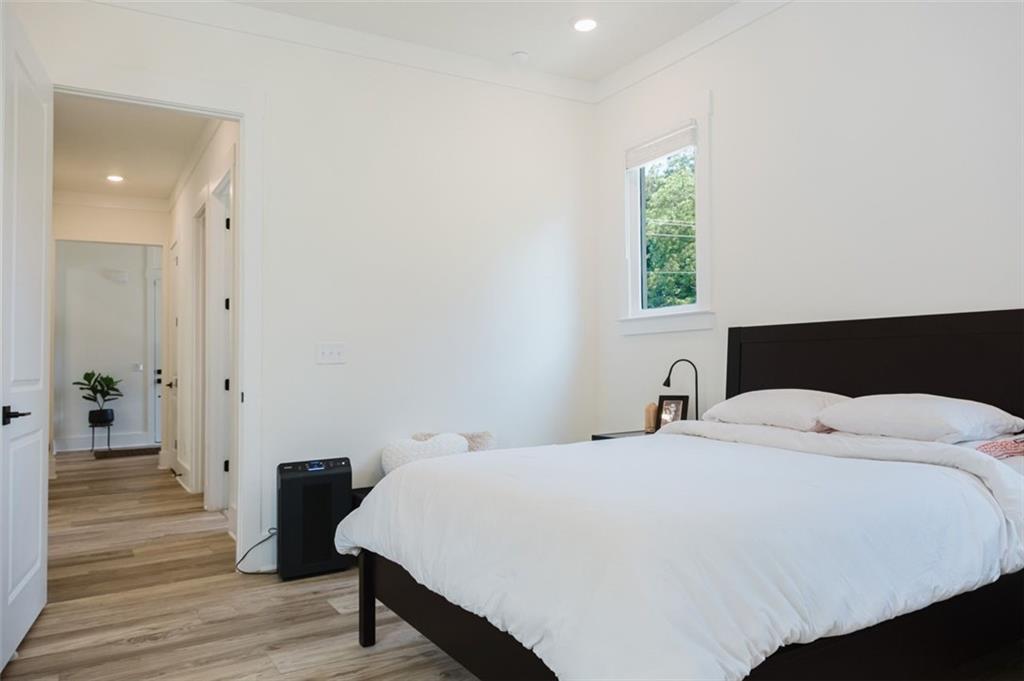 330 Mount Zion Road Southwest Hapeville, GA 30354 - Photo 25 of 41 a bedroom with a bed and wooden floor