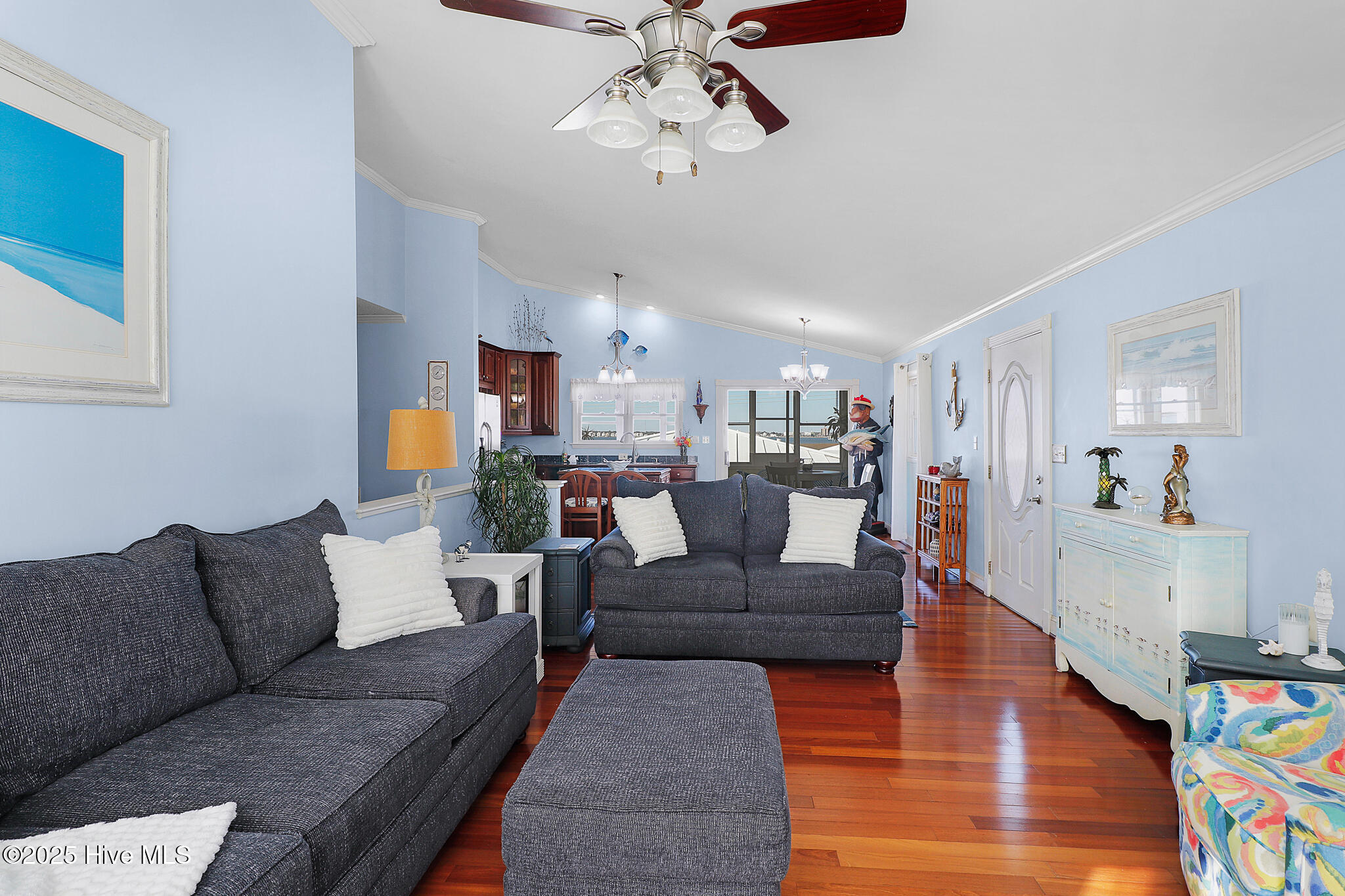 102 Freeman Lane Atlantic Beach, NC 28512 - Photo 17 of 64 Living Room with Hardwood Floors