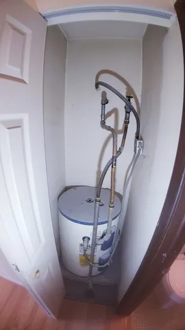 a view of trees from a window