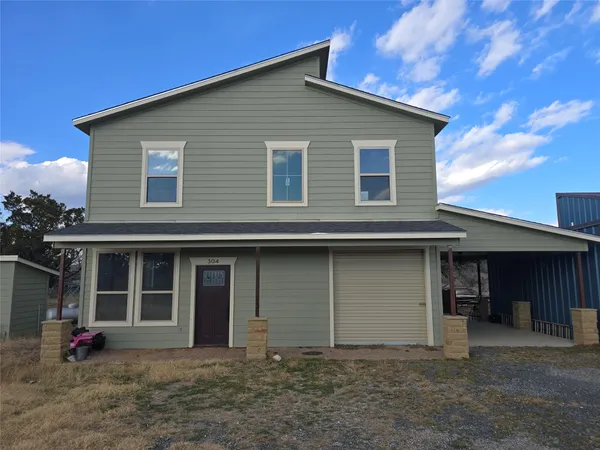 a front view of a house