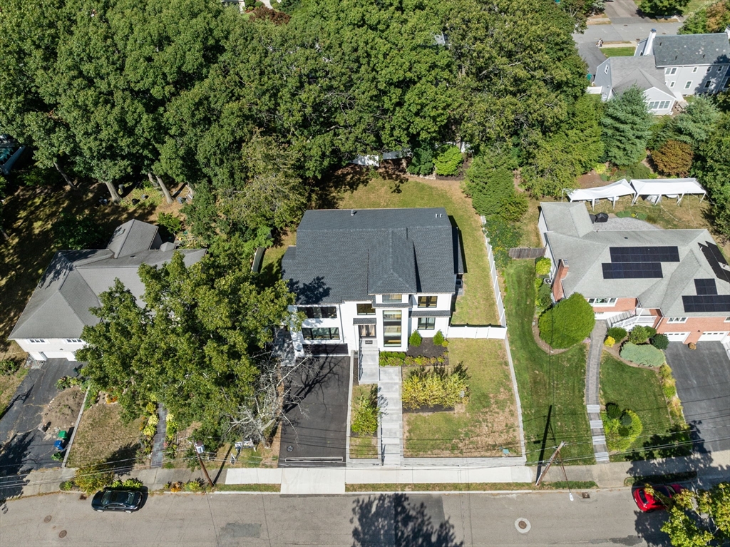29 Levbert Road Newton, MA 02459 - Photo 38 of 40 an aerial view of a house with yard