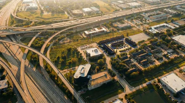 a view of a city from a balcony