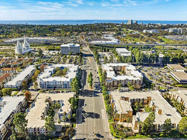 an aerial view of a city