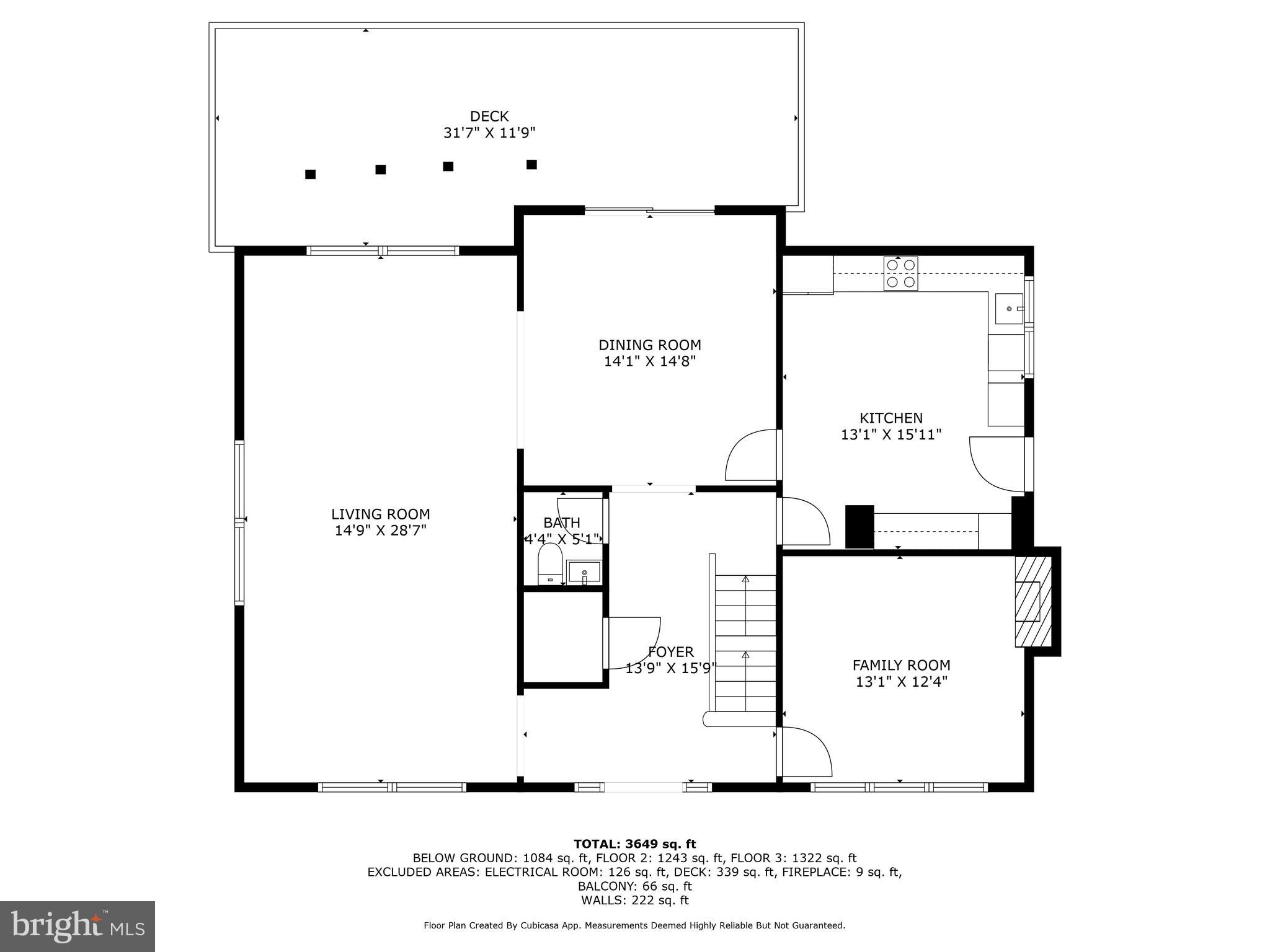 2827 Ellicott Street Northwest Washington, DC 20008 - Photo 46 of 50 Main Level Floor Plan