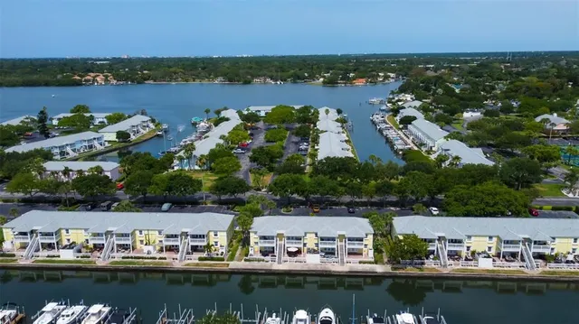 an aerial view of a city
