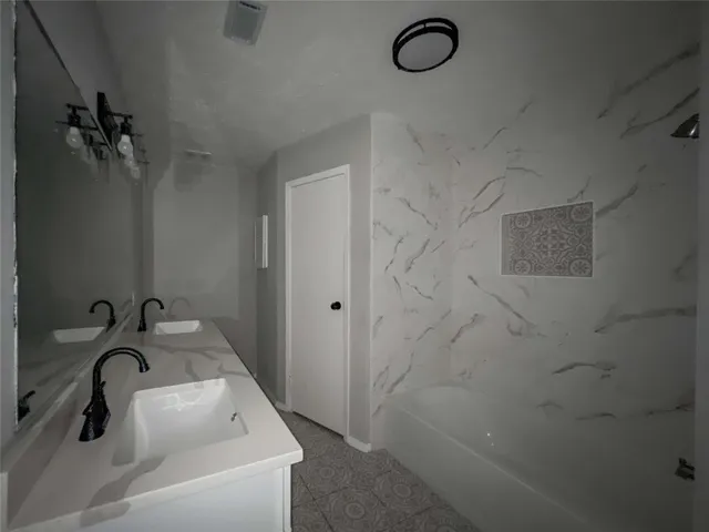 a bathroom with a sink