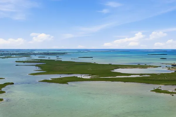 a view of an ocean and beach
