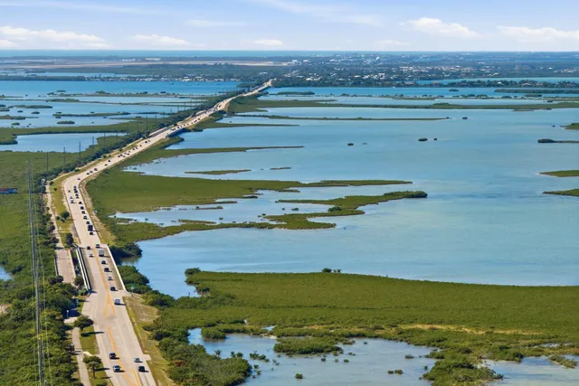 a view of a water with an ocean view