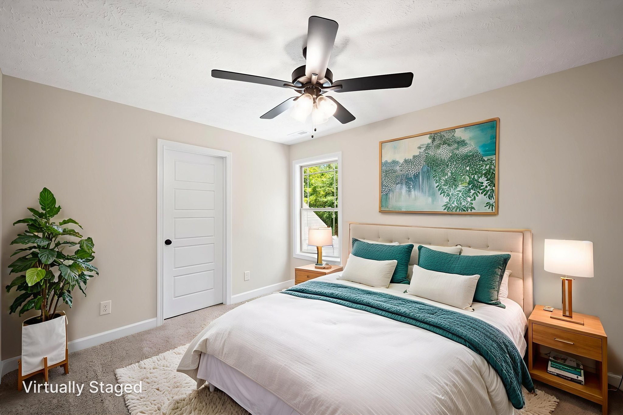 1749 Powell Road Clarksville, TN 37043 - Photo 34 of 50 a bedroom with bed and a chandelier