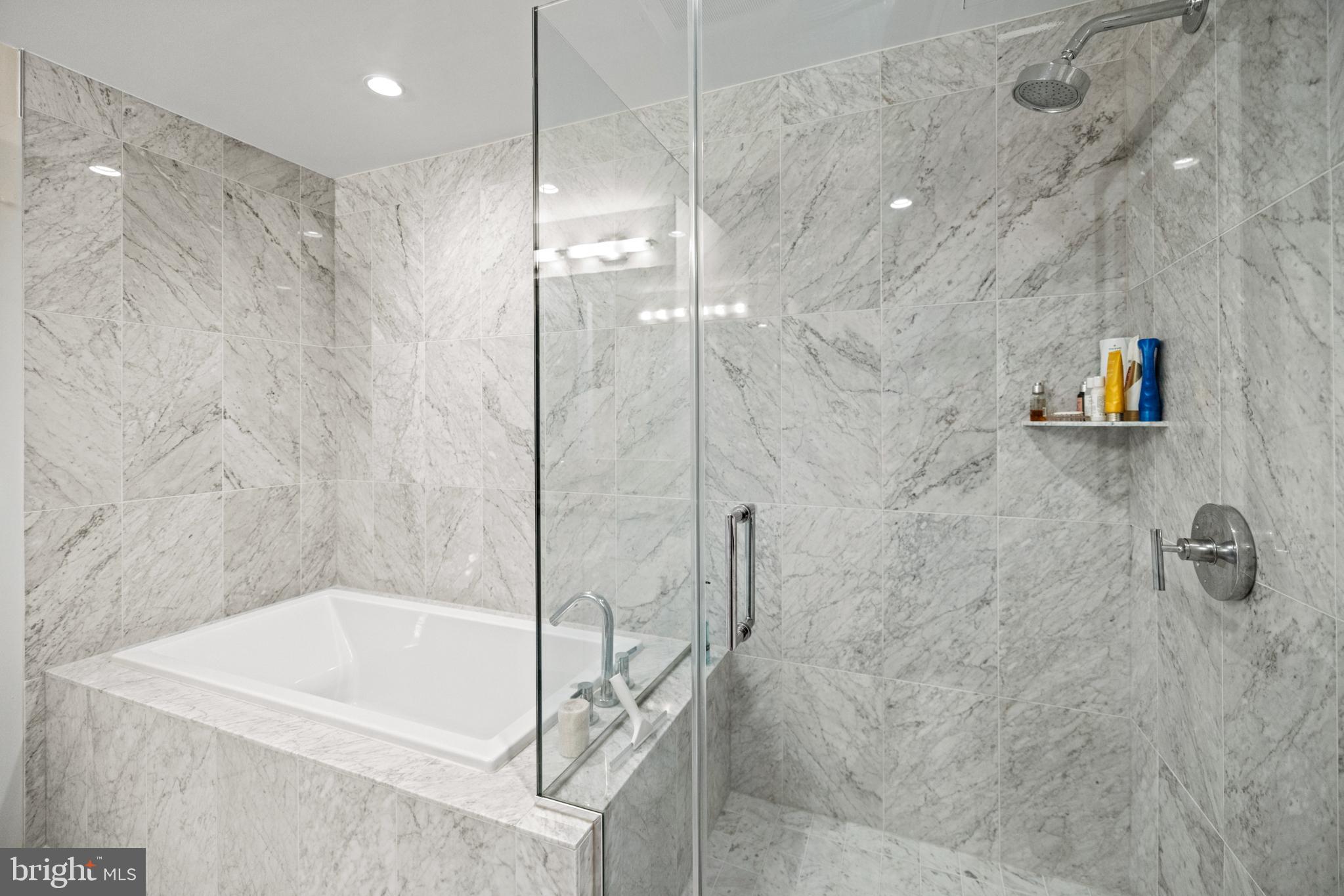 45 Sutton Square Southwest, Unit 503 Washington, DC 20024 - Photo 18 of 50 a bathroom with a bathtub and a shower