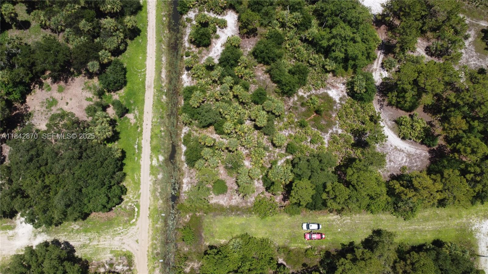 614 South Estribo Street Clewiston, FL 33440 - Photo 6 of 10 an aerial view of residential house with outdoor space and trees all around