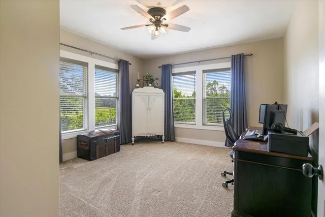 a room with furniture and windows