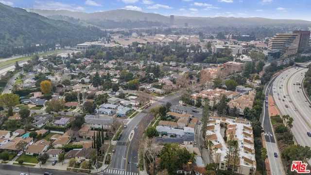 an aerial view of a city