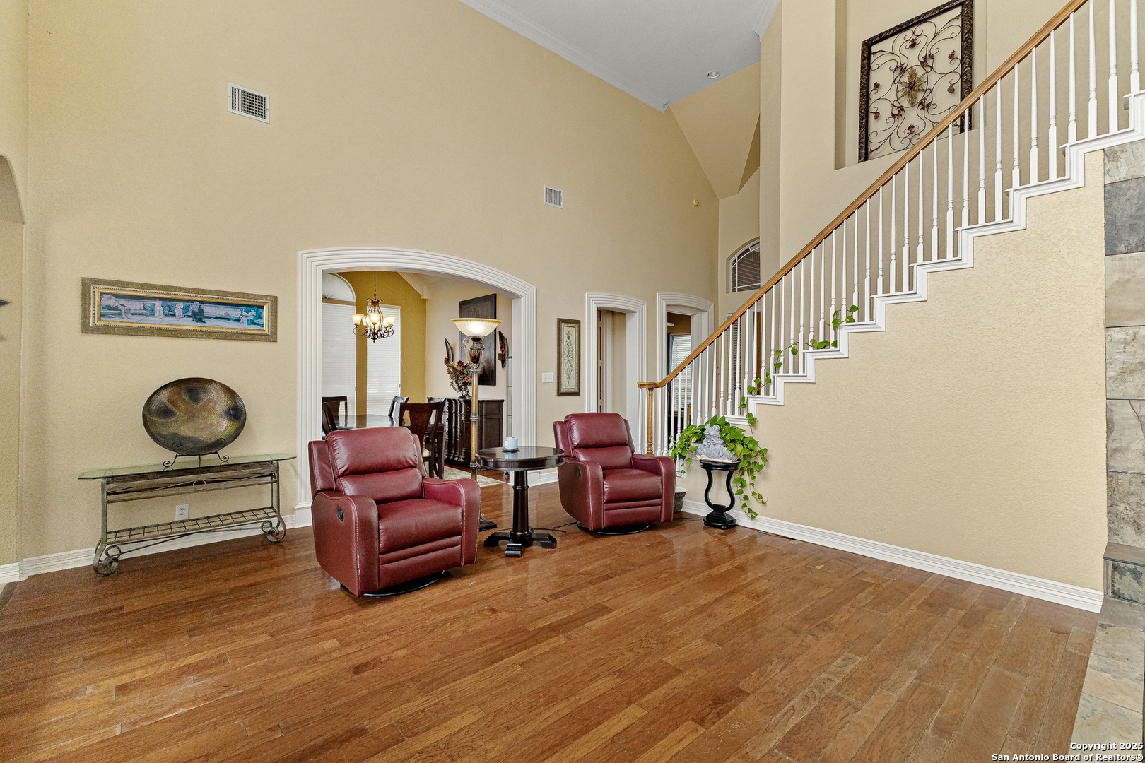 418 Texas Point San Antonio, TX 78258 - Photo 4 of 31 a living room with furniture and a fireplace