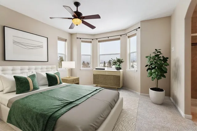 a view of empty room with windows