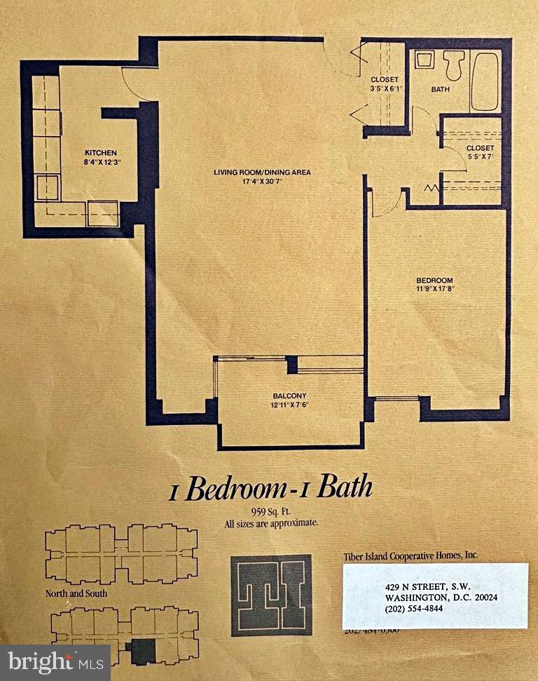 1245 4th Street Southwest, Unit E602 Washington, DC 20024 - Photo 34 of 34 E602 - floor plan