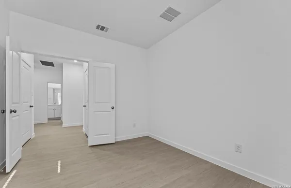 an empty room with a window