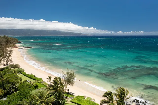 a view of a lake with outside area