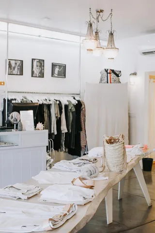 a close view of shoes and couch