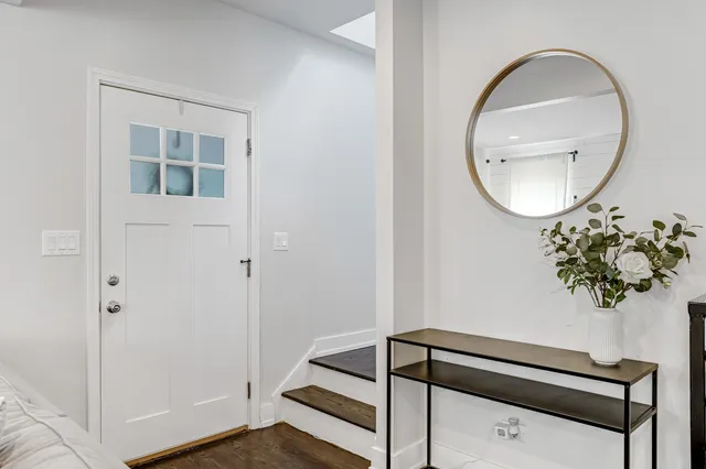 a front view of a house with entryway