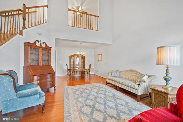a living room with furniture and a couch